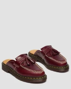 Adrian Leather Mules -lipokkaat in Kirsikanpunainen
