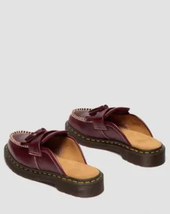 Adrian Leather Mules -lipokkaat in Kirsikanpunainen