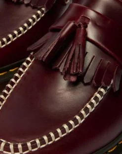 Adrian Orleans Leather Tassel -loaferit in Kirsikanpunainen