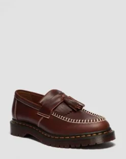 Adrian Orleans Leather Tassel -loaferit in Ruskea
