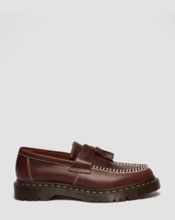 Adrian Orleans Leather Tassel -loaferit in Ruskea