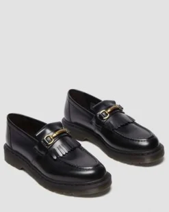Adrian Snaffle Smooth Leather -tupsuloaferit in Musta