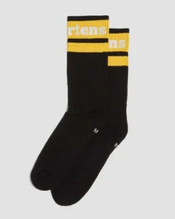 Athletic Logo Organic Cotton Blend -sukat in Musta