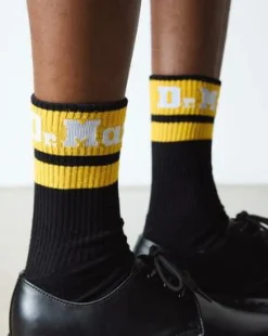 Athletic Logo Organic Cotton Blend -sukat in Musta
