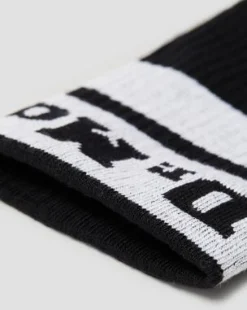 Athletic Logo Organic Cotton Blend -sukat in Musta & Valkoinen