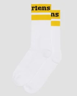 Athletic Logo Organic Cotton Blend -sukat in Valkoinen