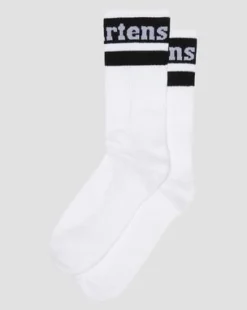 Athletic Logo Organic Cotton Blend -sukat in Valkoinen