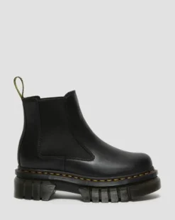 Audrick Nappa Lux Leather Platform Chelsea -bootsit in Musta