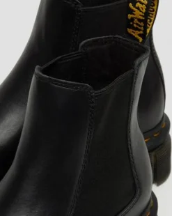 Audrick Nappa Lux Leather Platform Chelsea -bootsit in Musta