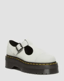 Bethan Tumbled Nubuck Leather Platform Mary Jane -kengät in Smoked Mint