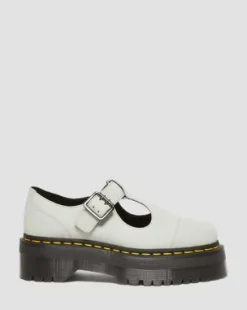 Bethan Tumbled Nubuck Leather Platform Mary Jane -kengät in Smoked Mint