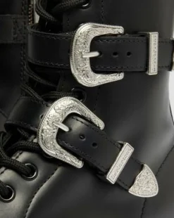 1460 Bex Western Buckle Leather -maiharit in Musta