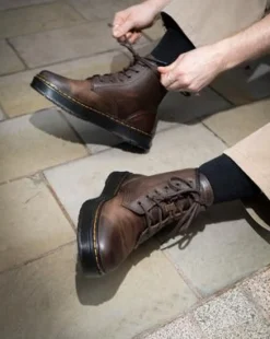 Brookline Crazy Horse -nahkaiset chukka-maiharit in Tummanruskea