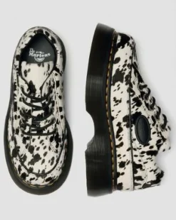 Buzz 5-Eye Dalmatian Hair On Leather -kengät in Kerma & Musta