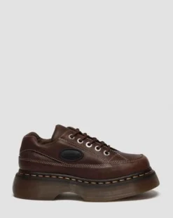 Buzz 5-Eye Grizzly Leather -kengät in Tummanruskea