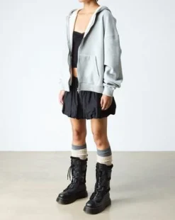 Buzz Lace Up Faux Fur Lined Milled Nappa Leather-maiharit in Musta