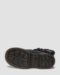 Buzz Lace Up Faux Fur Lined Milled Nappa Leather-maiharit in Musta