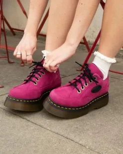 BUZZ 5-REIKÄISET MILLED NUBUCK -KENGÄT in Vaaleanpunainen