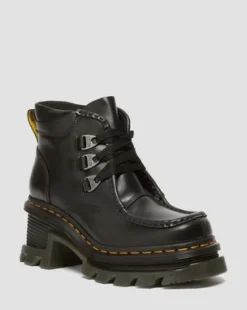 Corran 3-Eye Atlas Leather Heeled -maiharit in Musta