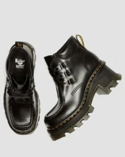 Corran 3-Eye Atlas Leather Heeled -maiharit in Musta
