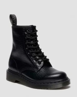 1460 Croc Emboss Leather -maiharit in Musta