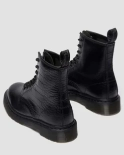 1460 Croc Emboss Leather -maiharit in Musta