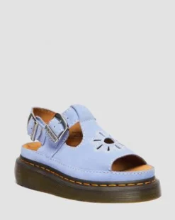 Dunnet Flower Buttersoft Leather -sandaalit in Cornflower Blue
