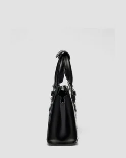 Extra Small Dalmatian Hair On Leather Tote Bag in Kerma & Musta