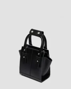 Extra Small Dalmatian Hair On Leather Tote Bag in Kerma & Musta