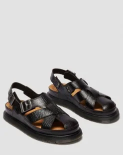 Fisherman Crocodile Analine Leather -sandaalit in Tummanruskea