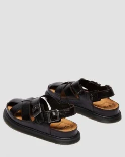 Fisherman Crocodile Analine Leather -sandaalit in Tummanruskea