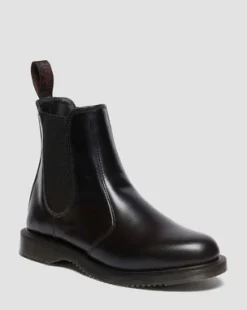 Flora Smooth Leather Chelsea-nilkkurit in Musta