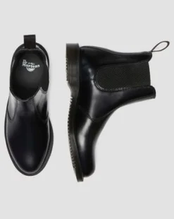 Flora Smooth Leather Chelsea-nilkkurit in Musta