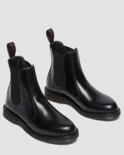 Flora Smooth Leather Chelsea-nilkkurit in Musta