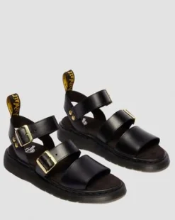 Gryphon Atlas Leather Gladiator -sandaalit in Musta