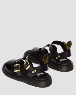 Gryphon Atlas Leather Gladiator -sandaalit in Musta