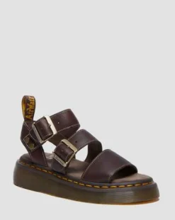 Gryphon Quad Grizzly Leather -sandaalit in Tummanruskea