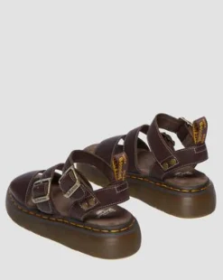 Gryphon Quad Grizzly Leather -sandaalit in Tummanruskea