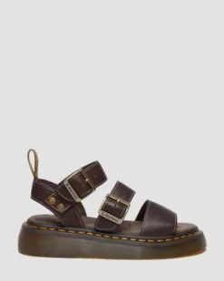 Gryphon Quad Grizzly Leather -sandaalit in Tummanruskea