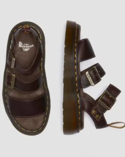 Gryphon Quad Grizzly Leather -sandaalit in Tummanruskea