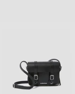 7 Inch Leather Crossbody -olkalaukku in Musta