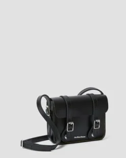 7 Inch Leather Crossbody -olkalaukku in Musta