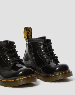 Infant 1460 Patent Leather Lace Up -maiharit in Musta