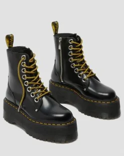 Jadon Max Buttero Leather Platform -maiharit in Musta