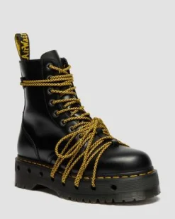 Jadon XL Leather Platform -maiharit in Musta
