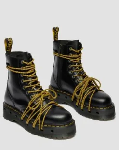 Jadon XL Leather Platform -maiharit in Musta