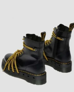 Jadon XL Leather Platform -maiharit in Musta