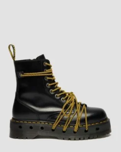 Jadon XL Leather Platform -maiharit in Musta