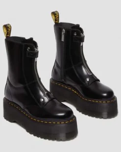 Jetta Hi Max Buttero Leather Platform -maiharit in Musta