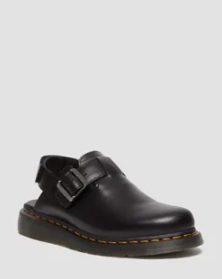 Jorge II Brando Leather Slingback Mules -lipokkaat in Musta